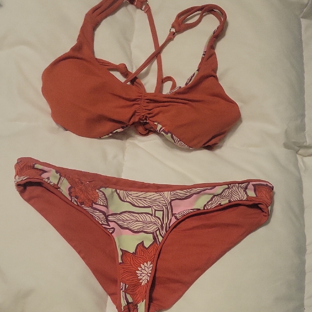Maaji Terracotta and Floral Bikini